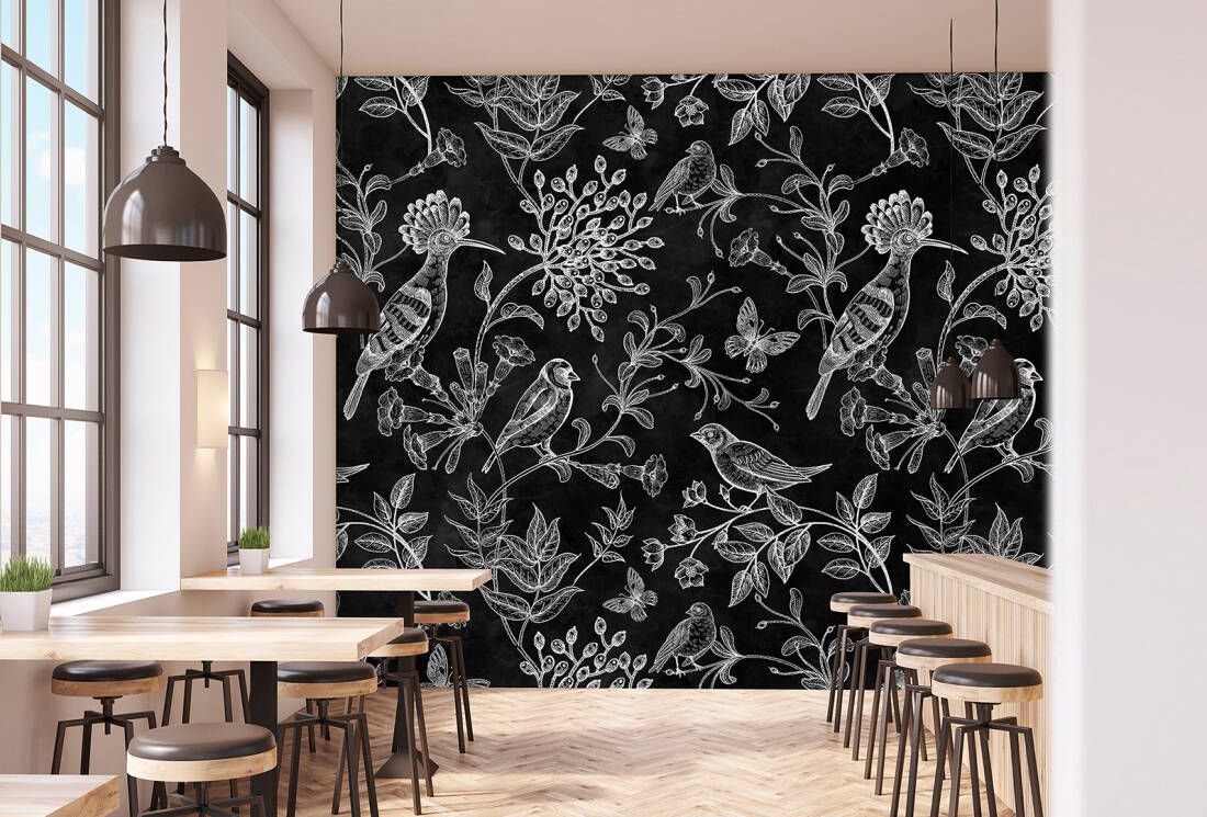 Blackboard Birds Mural