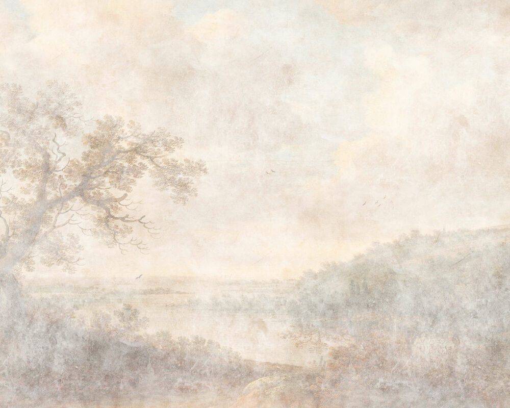 Romantic River Mural - Pastel