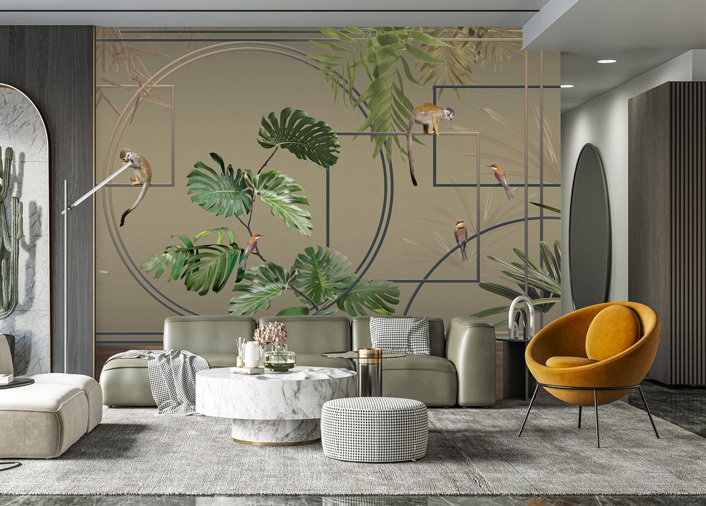 Khaki - Macaca Mural