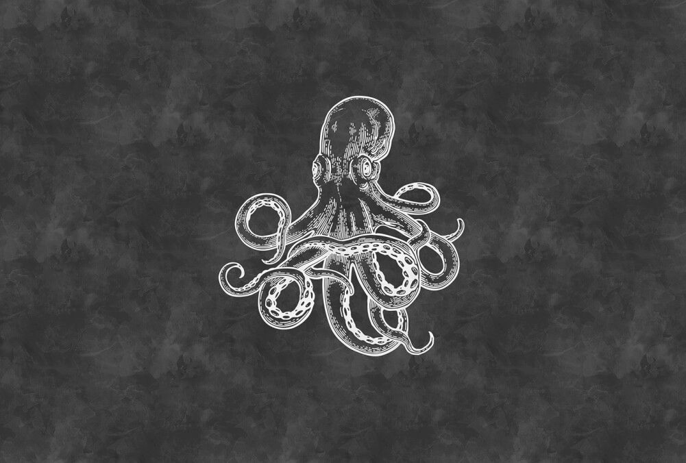 Blackboard Octopus Mural
