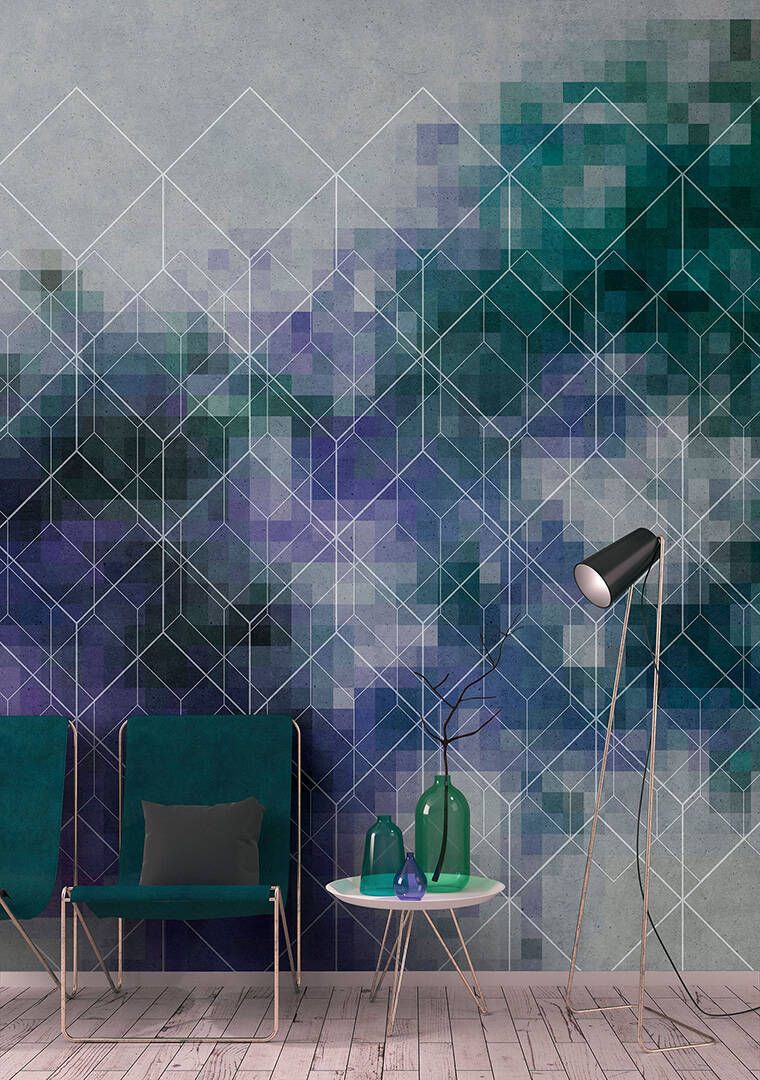 Colour Network Mural - Teal