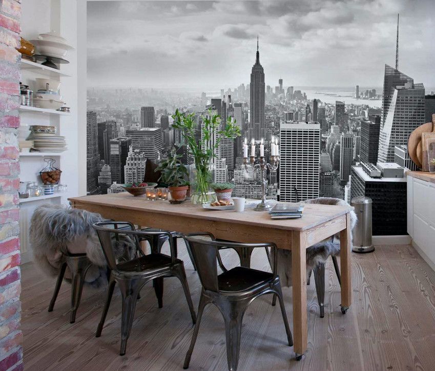 NYC Black & White Mural