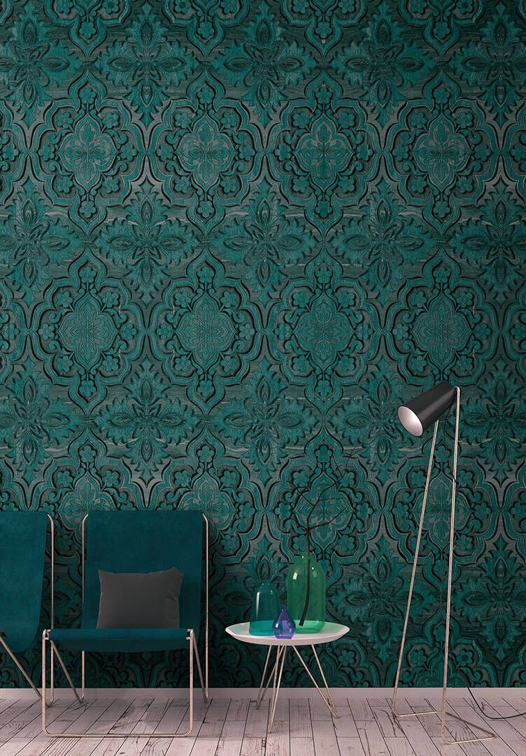 Woody Mural - Teal