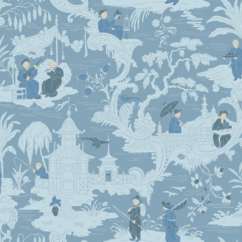 Blue - Chinese Toile