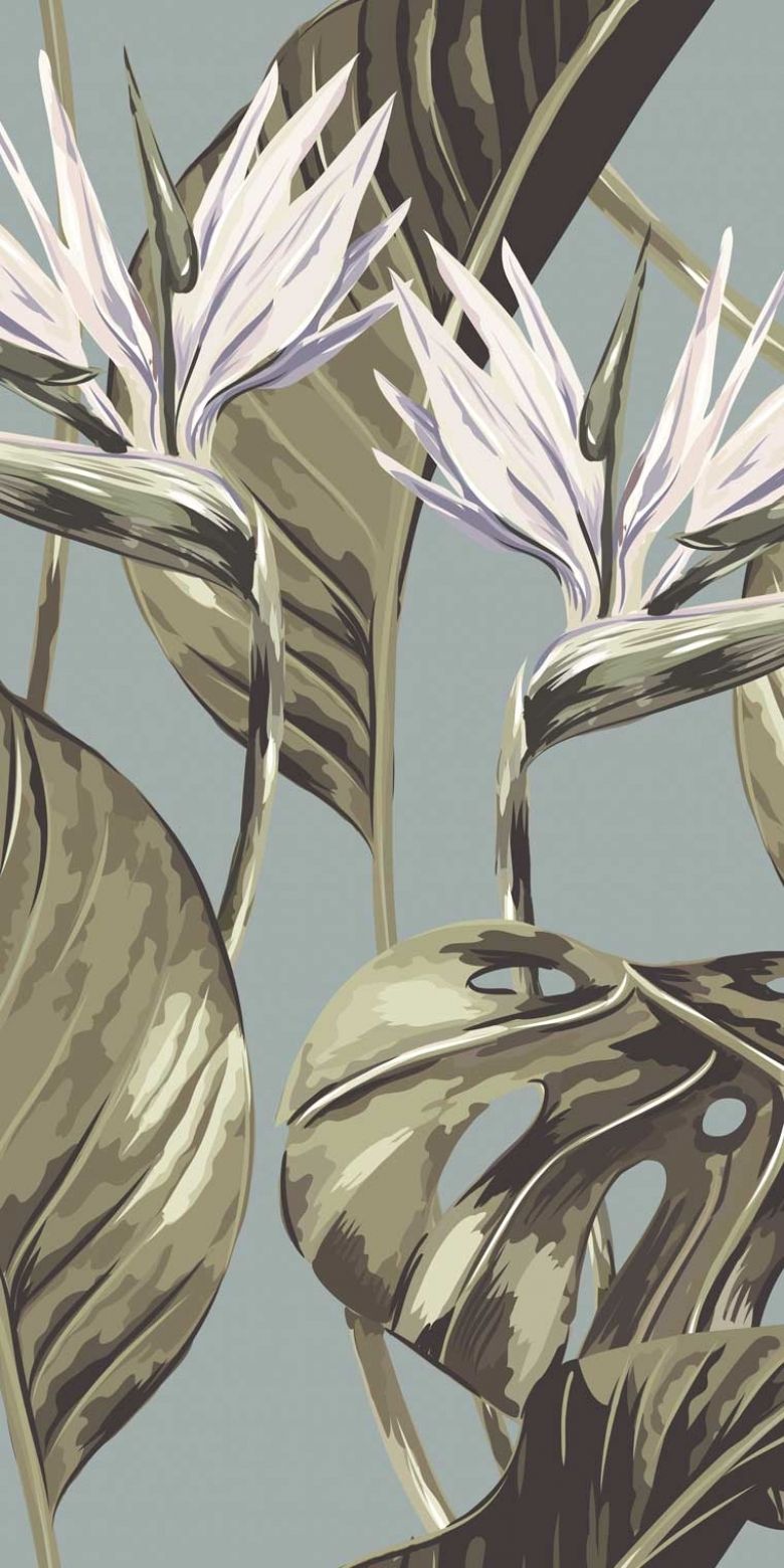 Duck Egg - Tropical Leaves