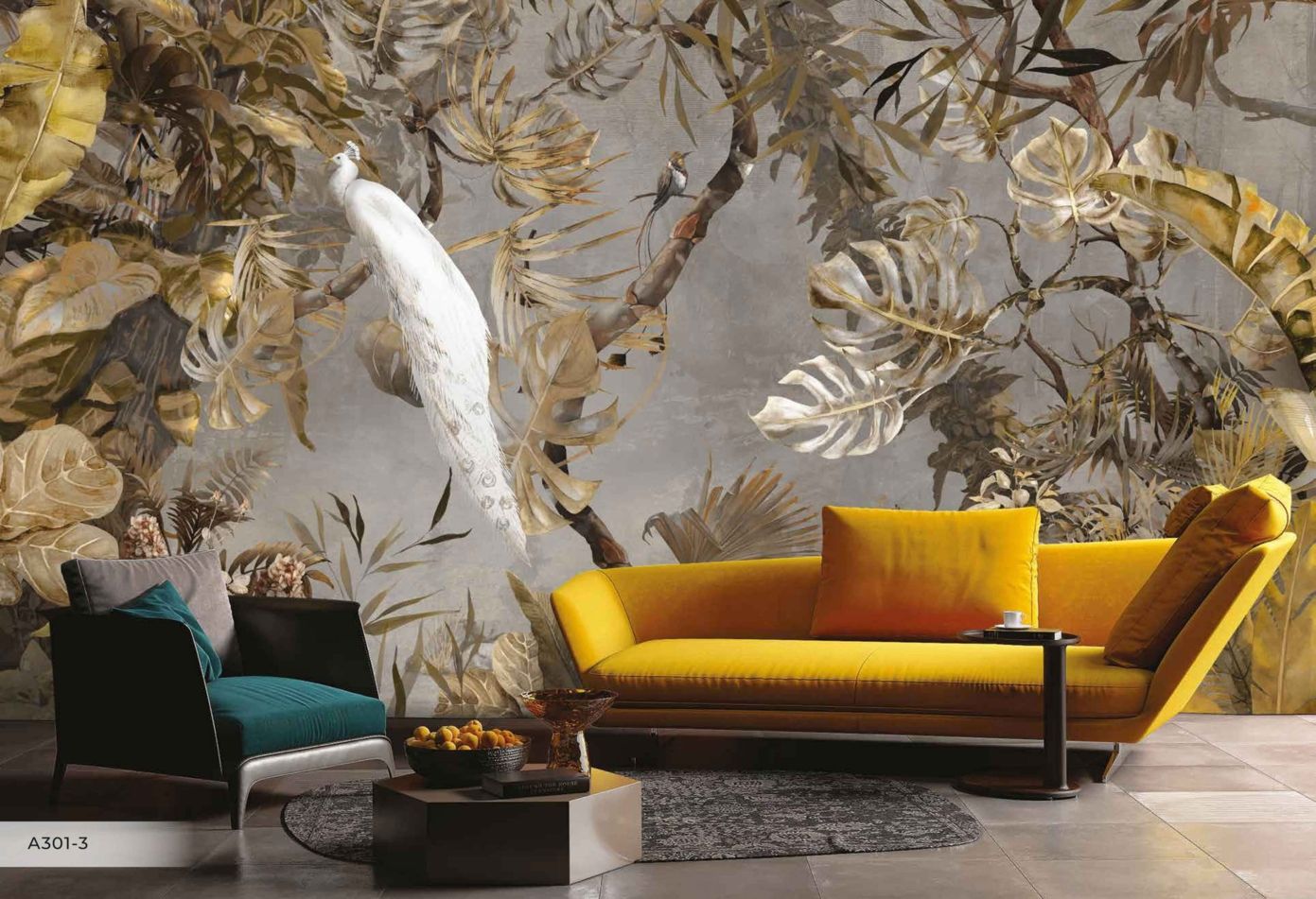 White Peacock Mural