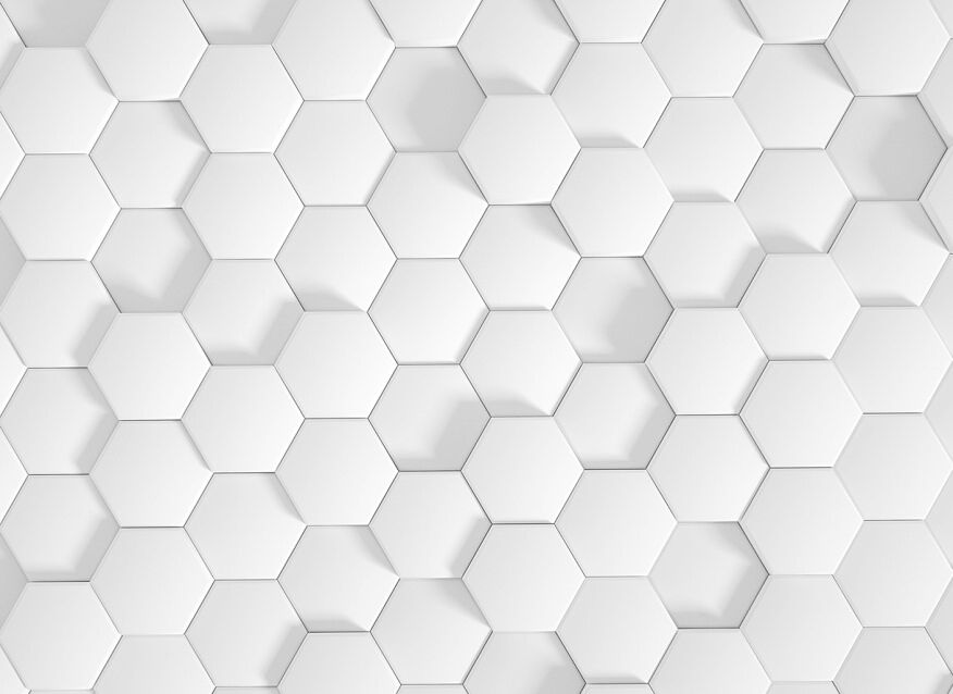 Honeycomb Mural - Grey