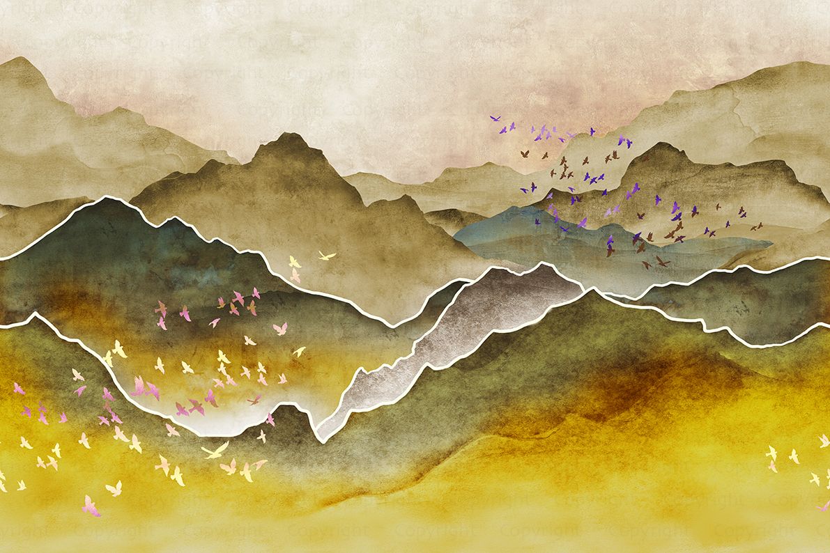 Gold - Golden Rim Mountain Mural