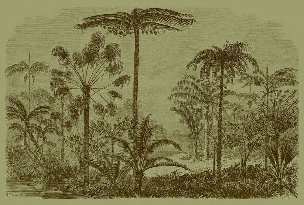 Jurassic Mural - Olive
