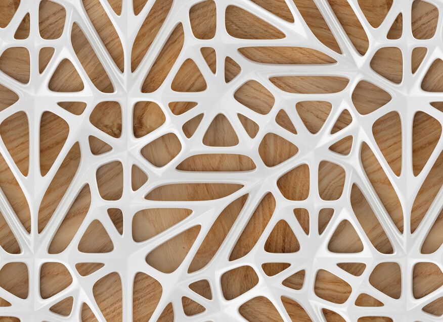 Organic Surface Mural - White