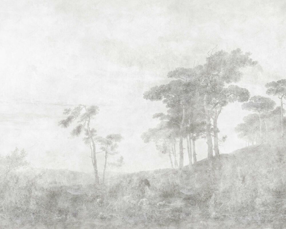 Romantic Grove Mural - Grey