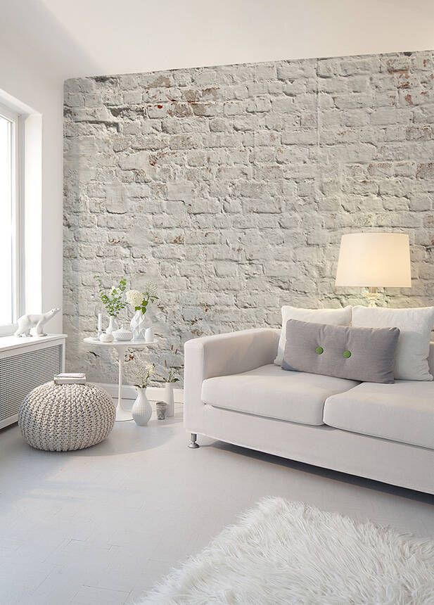 Whitewash Brick Mural