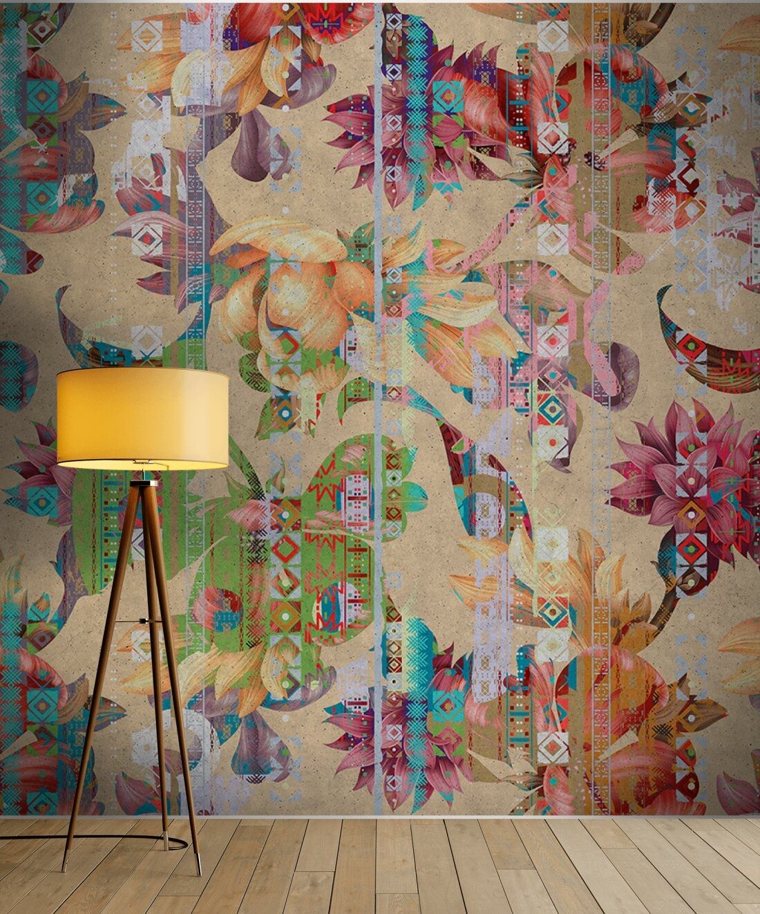 Collage Mural - Saffron