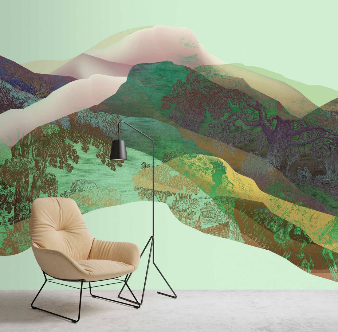 Magic Mountain Mural - Green