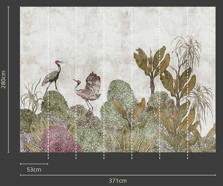 Courting Herons Mural