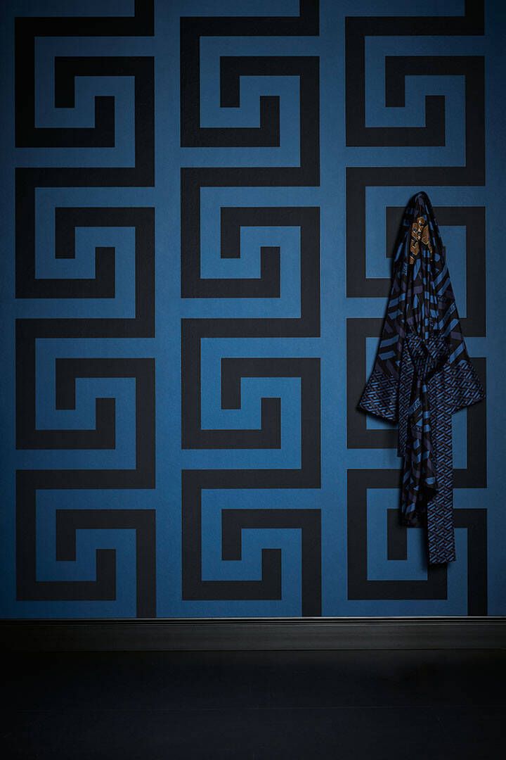 Navy - Large Greek Key by Versace