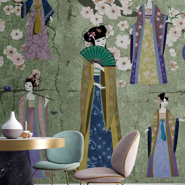 Kimono Mural - Green