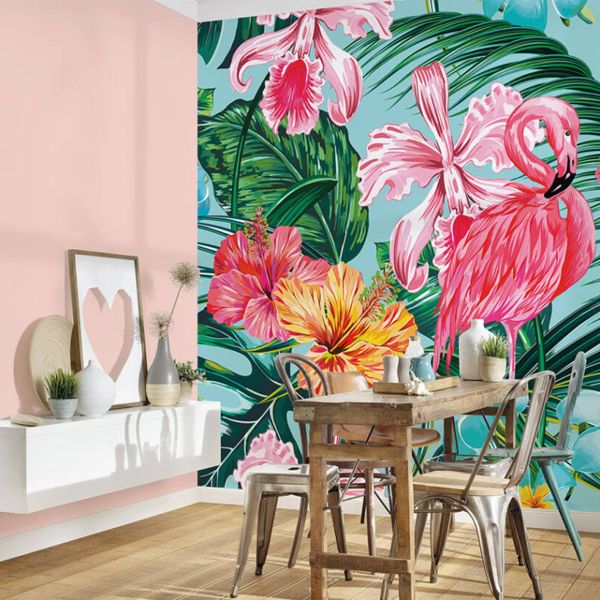 Flamingo Art Mural
