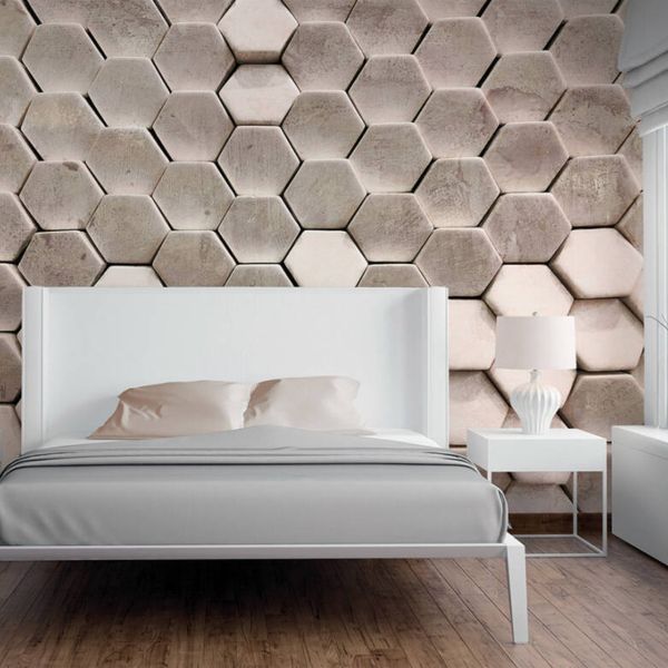 Hexagon Mural - Stone