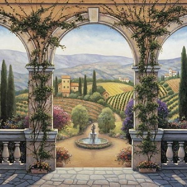 Tuscan Villa Mural