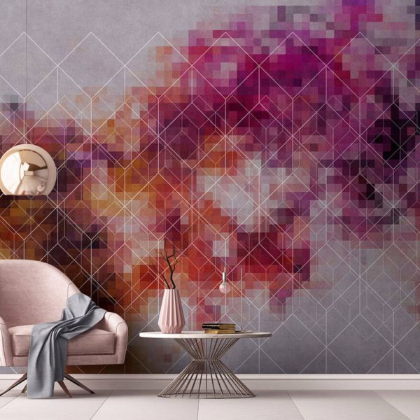 Colour Network Mural - Pink