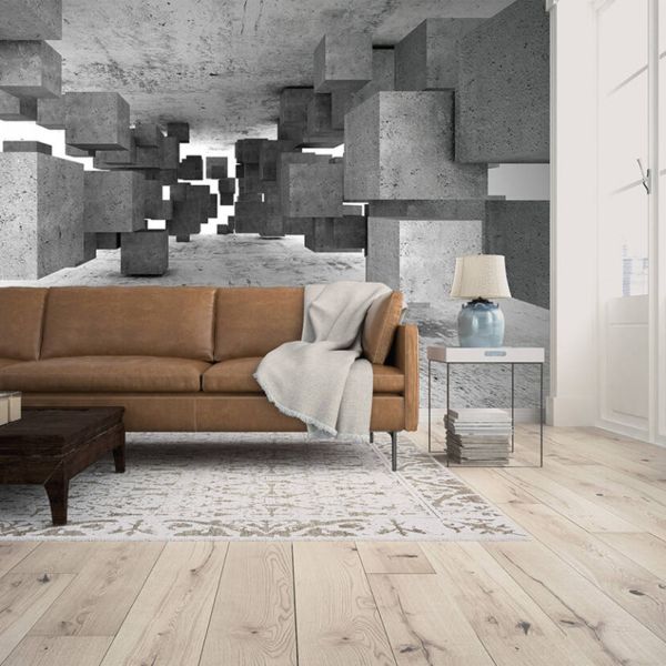 Concrete Tetris Mural