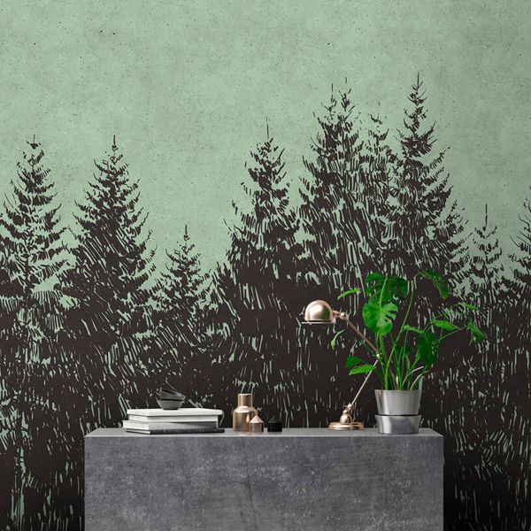 Black Forest Mural - Sage