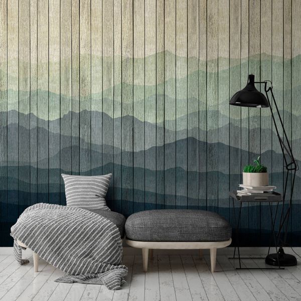 Mountains Mural - Ocean
