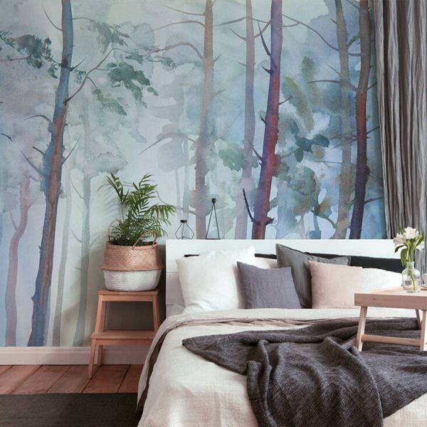 Aquarelle Forest Mural