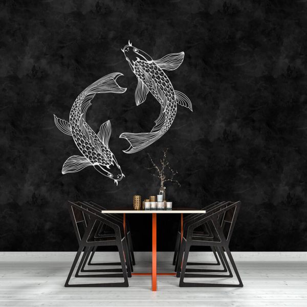 Blackboard Koi Mural