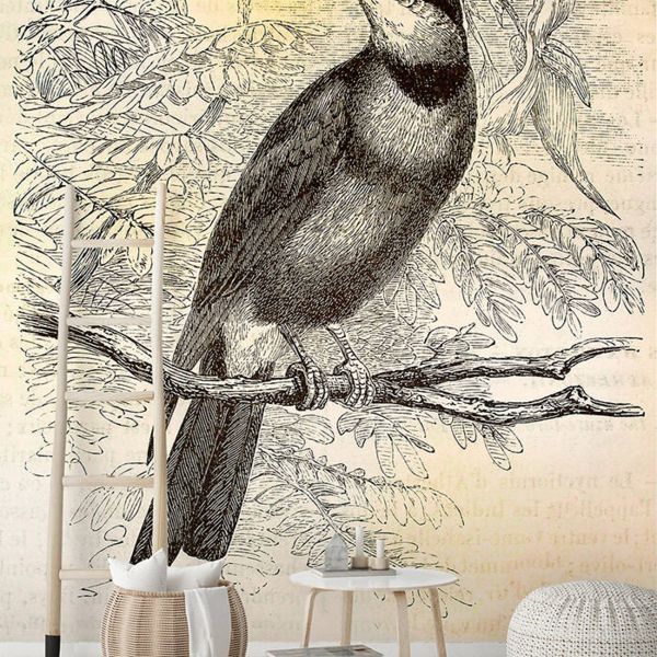 Vintage Birds 2 Mural