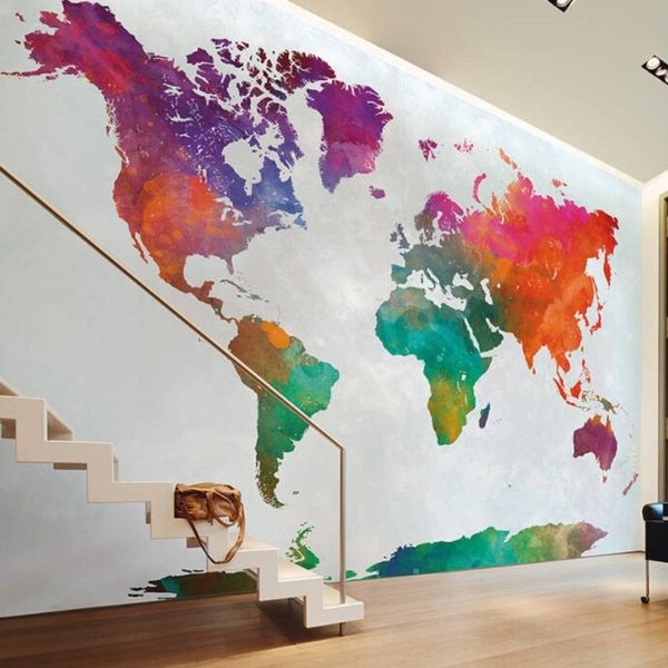 Global Map Mural