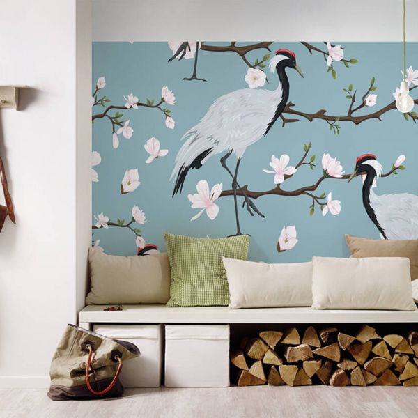 Japanese Cranes Mural