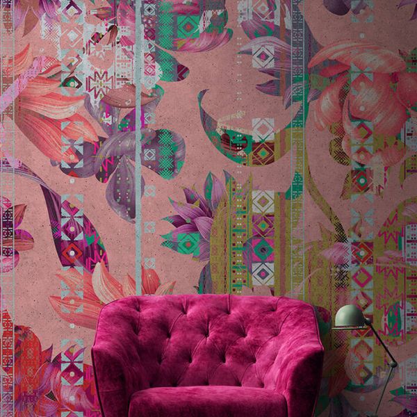Collage Mural - Pink