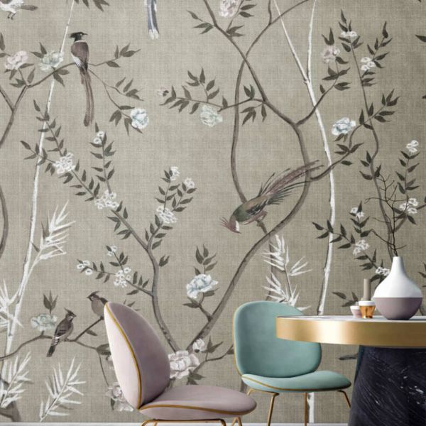 Tea Room Mural - Taupe
