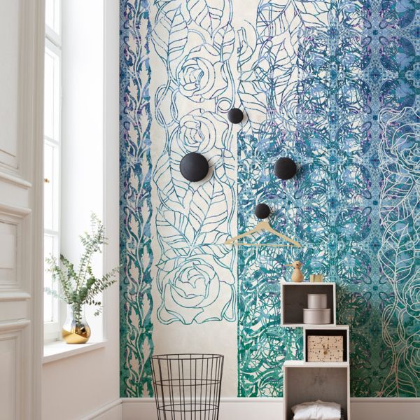 Art Nouveau Bleu Mural