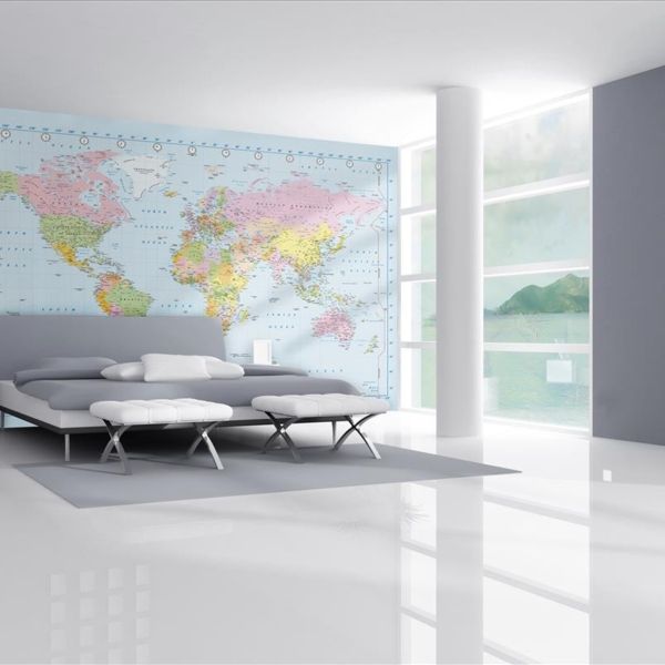World Map Mural (L)