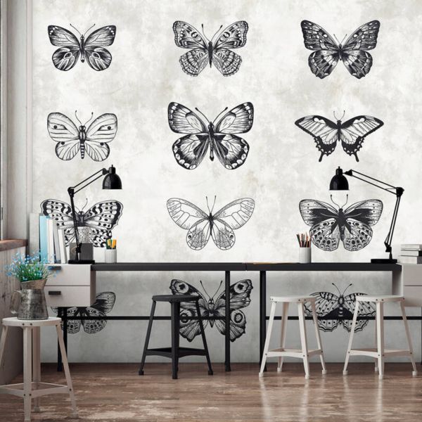 Sketchpad Butterflies Mural