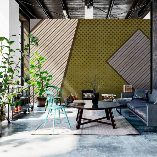 Pattern Play Mural - Olive