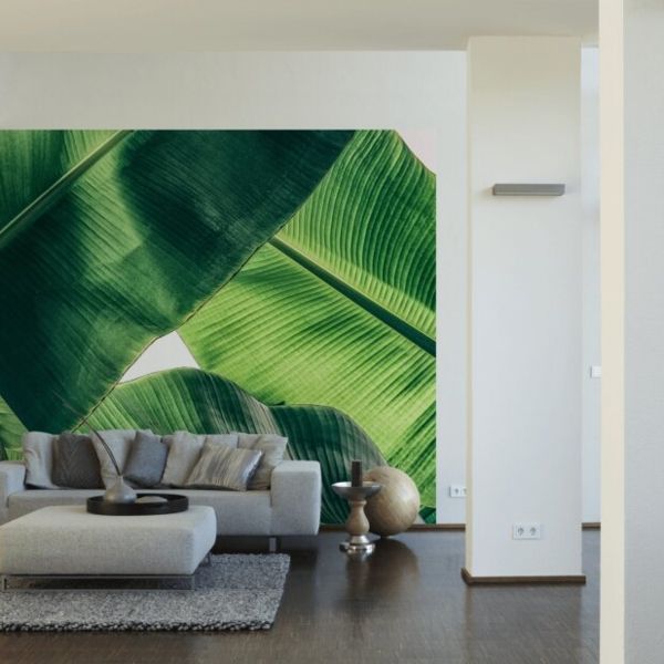 Broken Leaf Mural - Green