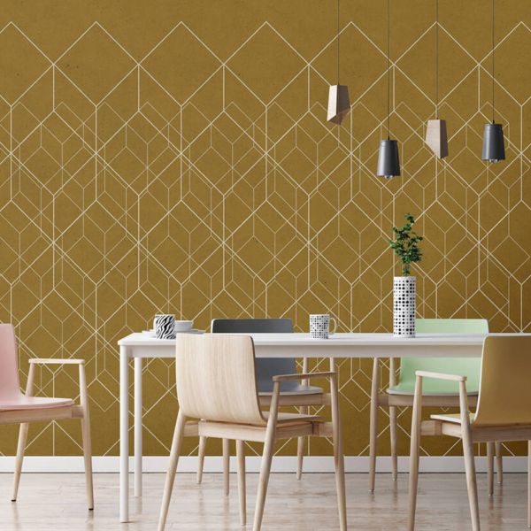 Network Mural - Mustard