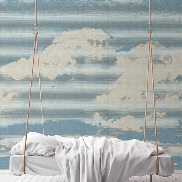 Clouds Mural - Blue