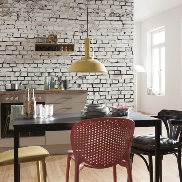 White Brick Mural
