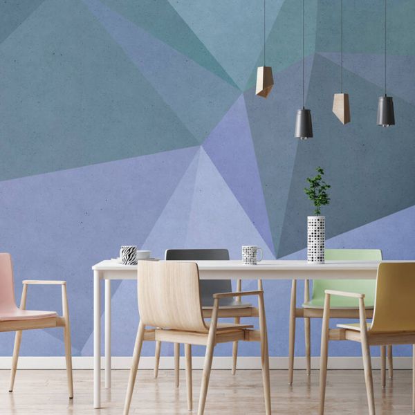 Polygonal Mural - Purple