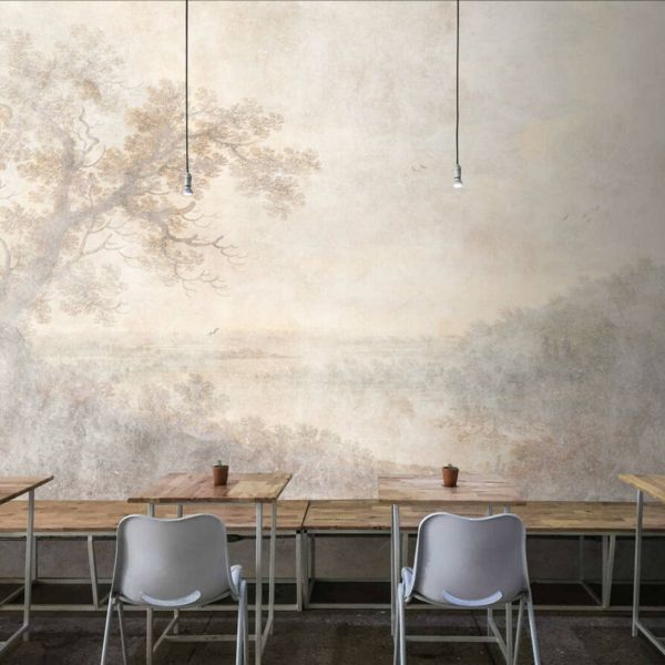 Romantic River Mural - Pastel