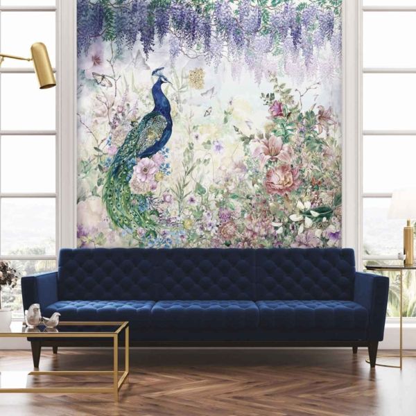 Peacock Garden Mural