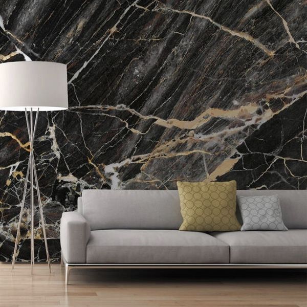 Black Gold Marble Mural