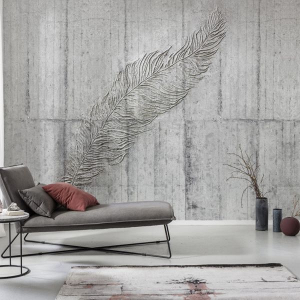 Concrete Feather Mural