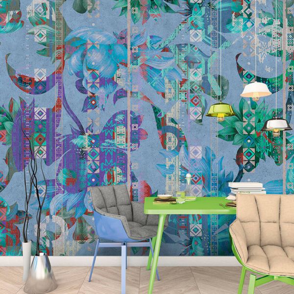 Collage Mural - Blue