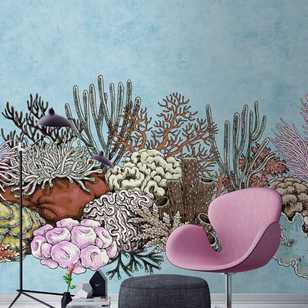 Octopus' Garden Mural - Blue